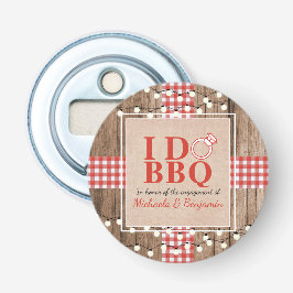 Rustige I Do BBQ Engagement Party-koppels — Shower Button Flesopener