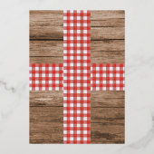 Rustige I Do BBQ Engagement Party-koppels — Shower Folie Uitnodiging (Achterkant)