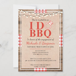 Rustige I Do BBQ Engagement Party-koppels — Shower Magnetische Uitnodiging