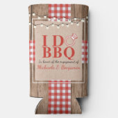 Rustige I Do BBQ Engagement Party-koppels — Shower Seltzer Blikjeskoeler (Achterkant)