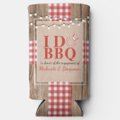 Rustige I Do BBQ Engagement Party-koppels — Shower Seltzer Blikjeskoeler (Voorkant)