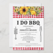 Rustige I DO BBQ Koppels Bruiloftsfeest Kaart (Voorkant)