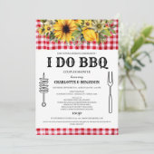 Rustige I DO BBQ Koppels Bruiloftsfeest Kaart (Staand voorkant)
