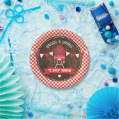 Rustige I DO BBQ-koppels weddenschappen Verloving Papieren Bordje (Feest)