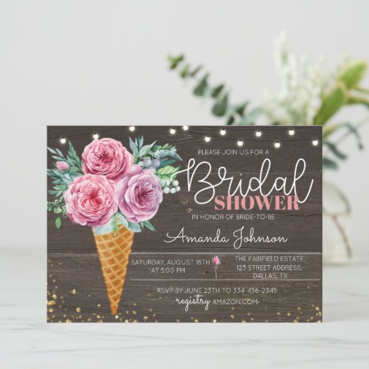 Rustige ijsbrander — Uitnodiging voor braadschoeis (Staand voorkant)