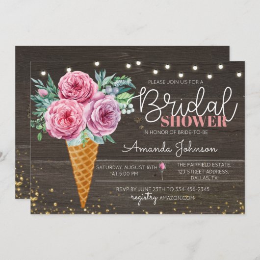 Rustige ijsbrander — Uitnodiging voor braadschoeis (Voorkant / Achterkant)