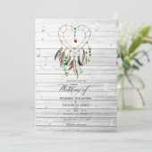 Rustige Indiase legende Tribale Boho Bruiloft Kaart (Staand voorkant)