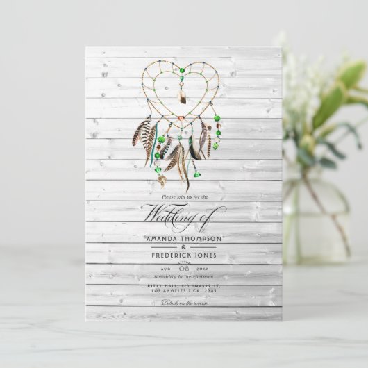 Rustige Indische legende Tribal Boho Wedding Kaart (Staand voorkant)