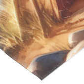 Rustige inheemse Indiase tipi bij een serene rivie Tafelkleed (Gekanteld)