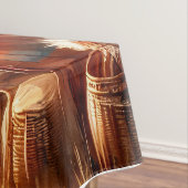 Rustige inheemse Indiase tipi bij een serene rivie Tafelkleed (Voorbeeld)