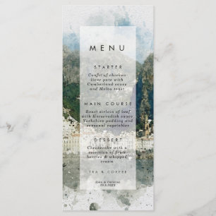 Rustige Italiaanse Amalfi-trouwmenkkaarten Menu