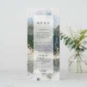 Rustige Italiaanse Amalfi-trouwmenkkaarten Menu (Staand voorkant)