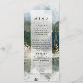 Rustige Italiaanse Amalfi-trouwmenkkaarten Menu (Voorkant)