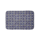 Rustige Italiaanse tegels Azulejo Blue White Geome Badmat (Voorkant)