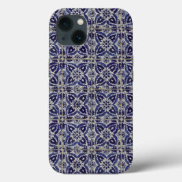 Rustige Italiaanse tegels Azulejo Blue White Geome Case-Mate iPhone Case
