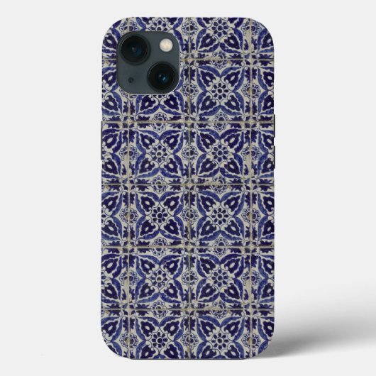Rustige Italiaanse tegels Azulejo Blue White Geome Case-Mate iPhone Case (Achterkant)