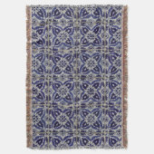 Rustige Italiaanse tegels Azulejo Blue White Geome Deken (Voorkant Verticaal)