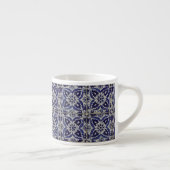 Rustige Italiaanse tegels Azulejo Blue White Geome Espresso Kop (Rechts)