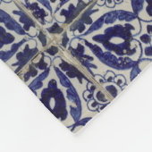 Rustige Italiaanse tegels Azulejo Blue White Geome Fleece Deken (Hoek)