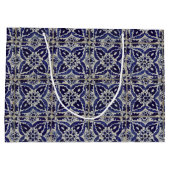 Rustige Italiaanse tegels Azulejo Blue White Geome Groot Cadeauzakje (Achterkant)