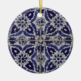 Rustige Italiaanse tegels Azulejo Blue White Geome Keramisch Ornament