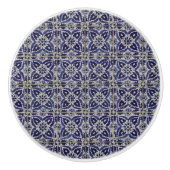 Rustige Italiaanse tegels Azulejo Blue White Geome Keramische Knop (Voorkant)