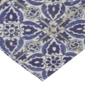 Rustige Italiaanse tegels Azulejo Blue White Geome Korte Tafelloper (Hoek)