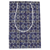 Rustige Italiaanse tegels Azulejo Blue White Geome Medium Cadeauzakje (Voorkant)