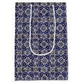 Rustige Italiaanse tegels Azulejo Blue White Geome Medium Cadeauzakje (Achterkant)