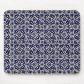 Rustige Italiaanse tegels Azulejo Blue White Geome Muismat (Voorkant)