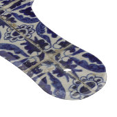 Rustige Italiaanse tegels Azulejo Blue White Geome Snijplank (Hoek)