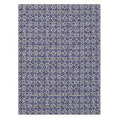 Rustige Italiaanse tegels Azulejo Blue White Geome Tafelkleed (Voorkant)