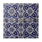 Rustige Italiaanse tegels Azulejo Blue White Geome Tegeltje (Voorkant)