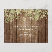 Rustige Ivy & Lichten Hood Fence QR Code Baby show Uitnodiging Briefkaart (Voorkant)