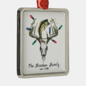 Rustige jacht Vist Deer Antlers Metalen Ornament (Rechts)