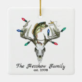 Rustige jacht Vist het metaal Ornament van Deer An (Achterkant)