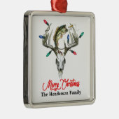 Rustige jachtkerst Vist Metalen Ornament (Rechts)