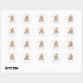 Rustige Jack O Lantern Koek Happy Halloween Ronde Sticker (Vel)