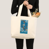 Rustige Japanse Carpo-kunst Grote Tote Bag (Voorkant (product))
