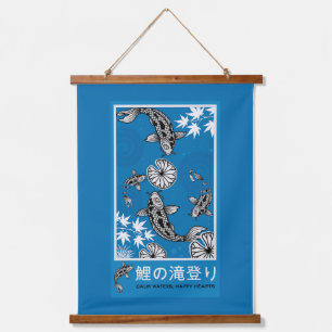 Rustige Japanse Carpo-kunst Hangend Wandkleed