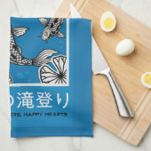 Rustige Japanse Carpo-kunst Theedoek (Quarter Fold)