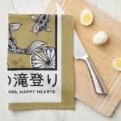 Rustige Japanse Carpo-kunst Theedoek (Quarter Fold)