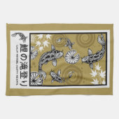 Rustige Japanse Carpo-kunst Theedoek (Horizontaal)
