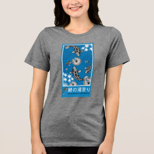 Rustige Japanse Carpo-kunst Tri-Blend Shirt