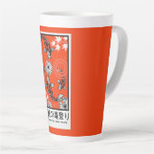 Rustige Japanse Karper Kunst Latte Mok (Rechterhoek)