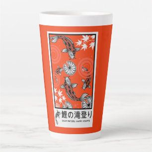 Rustige Japanse Karper Kunst Latte Mok