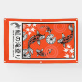 Rustige Japanse Karper Kunst Spandoek (Horizontaal)