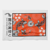 Rustige Japanse Karper Kunst Theedoek (Horizontaal)