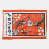 Rustige Japanse Karper Kunst Theedoek (Horizontaal)