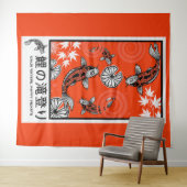Rustige Japanse Karper Kunst Wandkleed (In Situ (horizontaal))